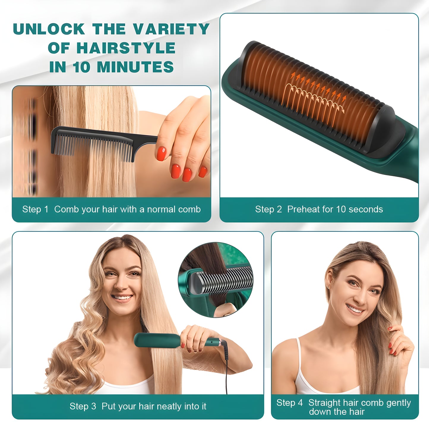 Multipurpose Hair Straightening Comb